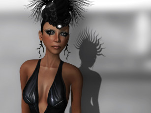 Картинка 3д графика people люди девушка прическа