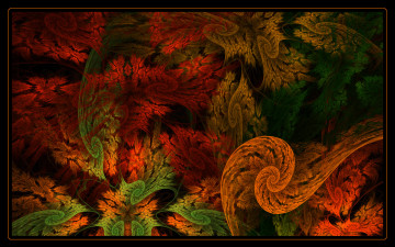 Картинка 3д графика fractal фракталы тёмный узор абстракция