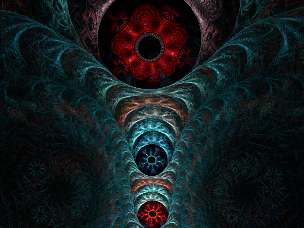 Обои картинки фото 3д, графика, fractal, фракталы, тёмный, узор, абстракция