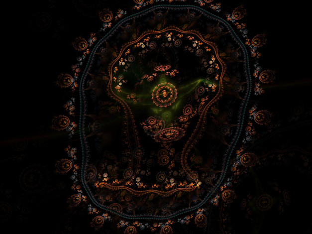 Обои картинки фото 3д, графика, fractal, фракталы, узор, абстракция, тёмный