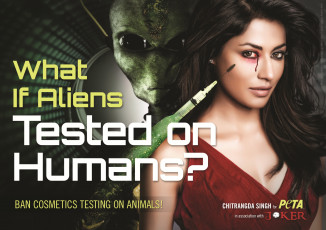 Картинка бренды peta people for the ethical treatment of animals инопланетянин шприц опыт девушка