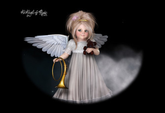 Картинка 3д графика elves эльфы фэя труба кукла