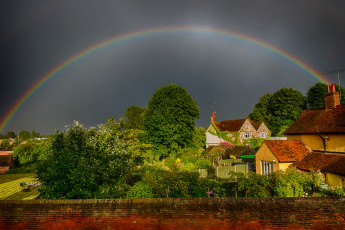 Картинка города пейзажи радуга англия
