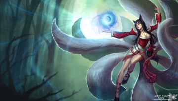 Картинка league of legends видео игры игра ahri