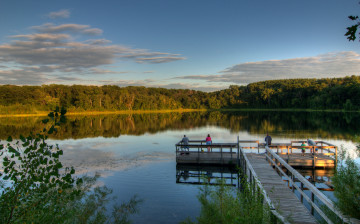 Картинка природа реки озера вечер