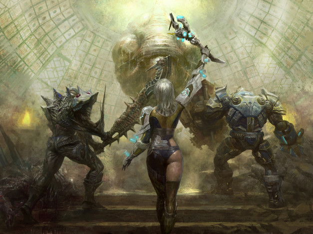 Обои картинки фото фэнтези, существа, воительница, jiwon, pang