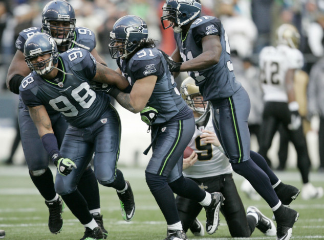Обои картинки фото seahawks, 2012, спорт, американский, футбол, игроки, мяч, эмоции, матч