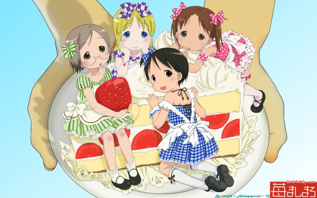 Обои картинки фото аниме, ichigo, mashimaro, девушки