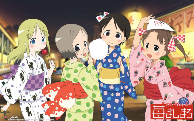 Обои картинки фото аниме, ichigo, mashimaro, девушки