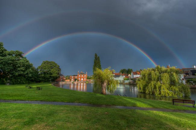 Обои картинки фото города, пейзажи, радуга, англия