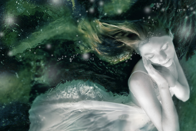 Обои картинки фото -Unsort Креатив, девушки, unsort, креатив, вода, волосы