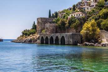 Картинка аланья турция города пейзажи вода дома