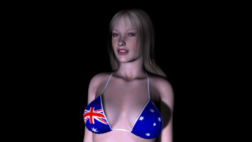 Картинка 3д графика people люди девушка лифчик