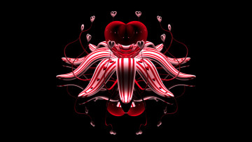 Картинка 3д графика romance сердечко