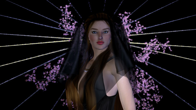 Обои картинки фото 3д, графика, people, люди, девушка, сакура