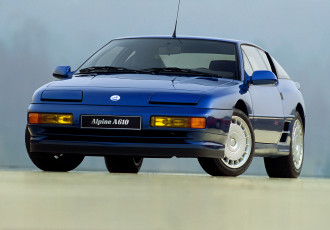 Картинка автомобили renault blue alpine