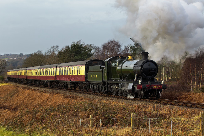 Обои картинки фото техника, паровозы, паровоз, дорога, железная