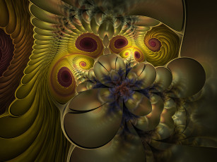 Картинка 3д+графика фракталы+ fractal узор фон цвета