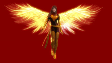 Картинка 3д+графика ангел+ angel взгляд девушка крылья фон