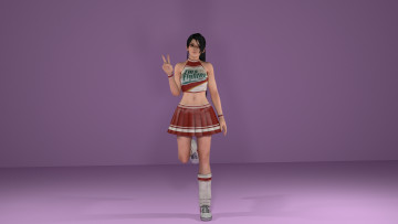 Картинка 3д+графика аниме+ anime взгляд девушка жест фон