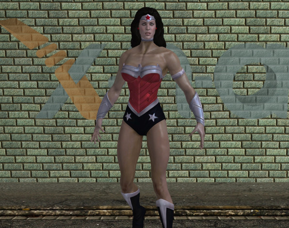 Обои картинки фото 3д графика, фантазия , fantasy, супермен, фон, взгляд, девушка