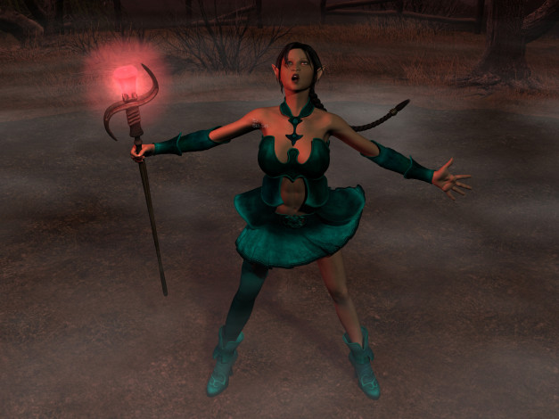 Обои картинки фото 3д графика, эльфы , elves, эльфийка, взгляд, фон, оружие