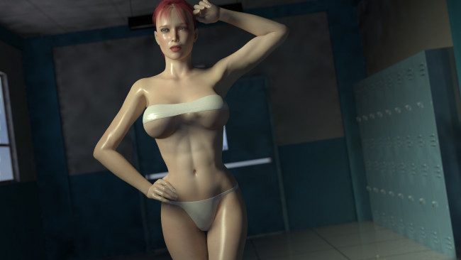 Обои картинки фото 3д графика, люди , people, девушка, фон, взгляд