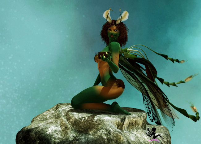 Обои картинки фото 3д графика, фантазия , fantasy, девушка, взгляд, фон