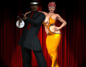 Картинка 3д+графика люди+ people фон взгляд девушка