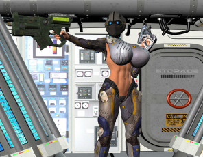 Картинка 3д+графика фантазия+ fantasy взгляд девушка фон