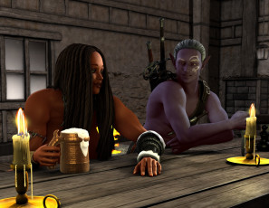 Картинка 3д+графика фантазия+ fantasy фон взгляд девушка