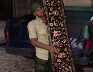 обоя berberia, 3д графика, фантазия , fantasy, фон, взгляд, мужчина