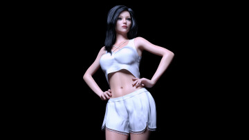 Картинка 3д+графика люди+ people взгляд девушка фон