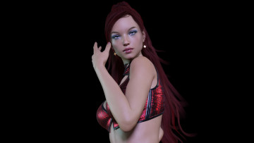 Картинка 3д+графика люди+ people взгляд девушка фон