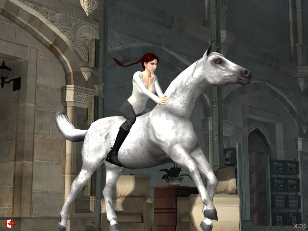 Обои картинки фото 3д графика, люди , people, девушка, взгляд, фон, лошадь