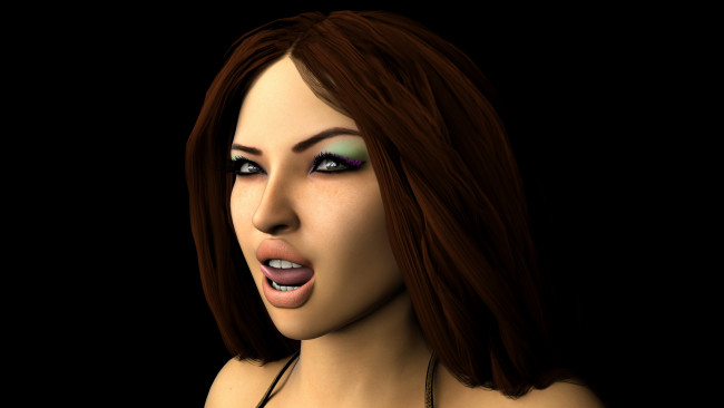 Обои картинки фото 3д графика, портрет , portraits, девушка, взгляд, фон