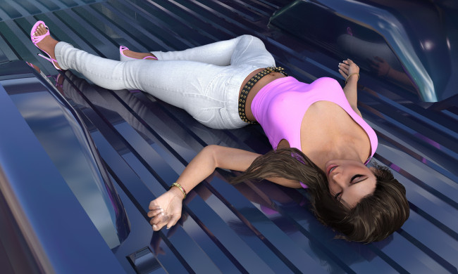 Обои картинки фото berberia, 3д графика, фантазия , fantasy, фон, взгляд, девушка