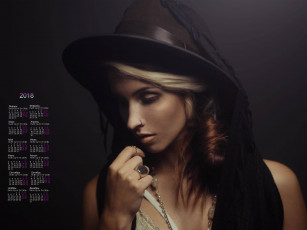 Картинка календари девушки украшения шляпа