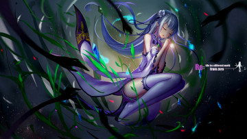 Картинка аниме re +zero+kara+hajimeru+isekai+seikatsu эмилия