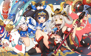 Картинка аниме onmyouji девочки