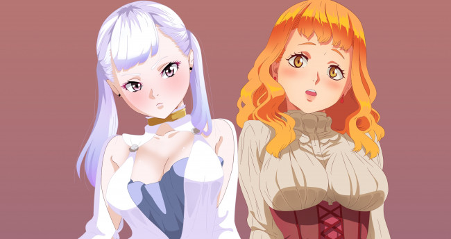Обои картинки фото аниме, black clover, black, clover, noelle, mimosa
