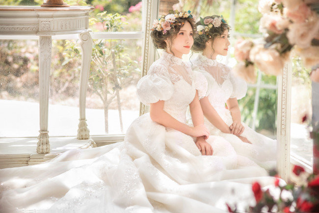 Обои картинки фото девушки, -unsort , невесты, невеста, платье, праздник, свадьба, красотка