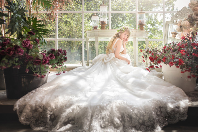 Обои картинки фото девушки, -unsort , невесты, невеста, платье, праздник, свадьба, красотка
