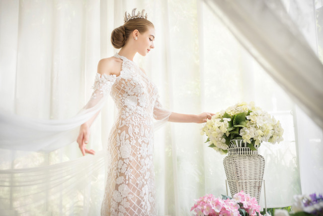 Обои картинки фото девушки, -unsort , невесты, невеста, платье, праздник, свадьба, красотка