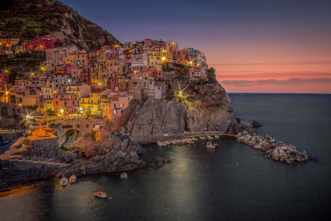 Обои картинки фото manarola, города, - панорамы, побережье