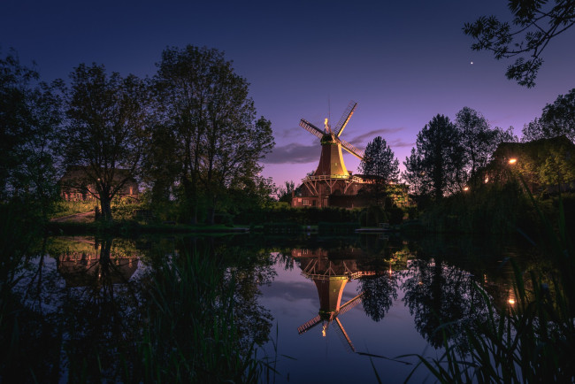 Обои картинки фото разное, мельницы, простор