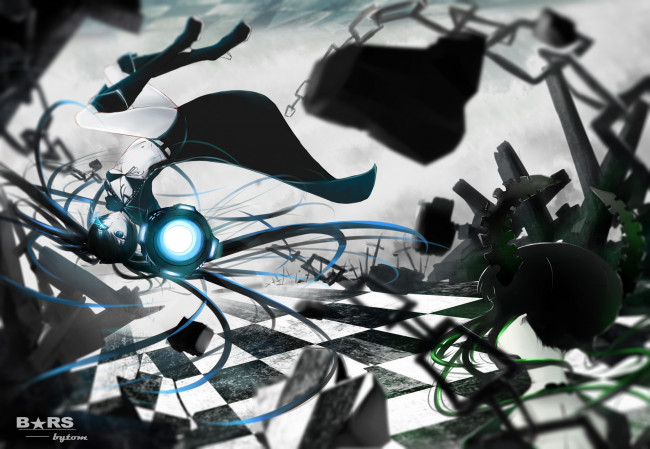 Обои картинки фото аниме, black rock shooter, девушка