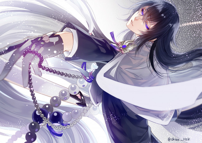 Обои картинки фото аниме, touken ranbu, танец, мечей