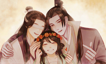 Картинка аниме mo+dao+zu+shi персонажи девочка повязка заклинатели