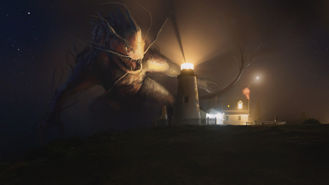 Обои картинки фото фэнтези, существа, маяк, монстр